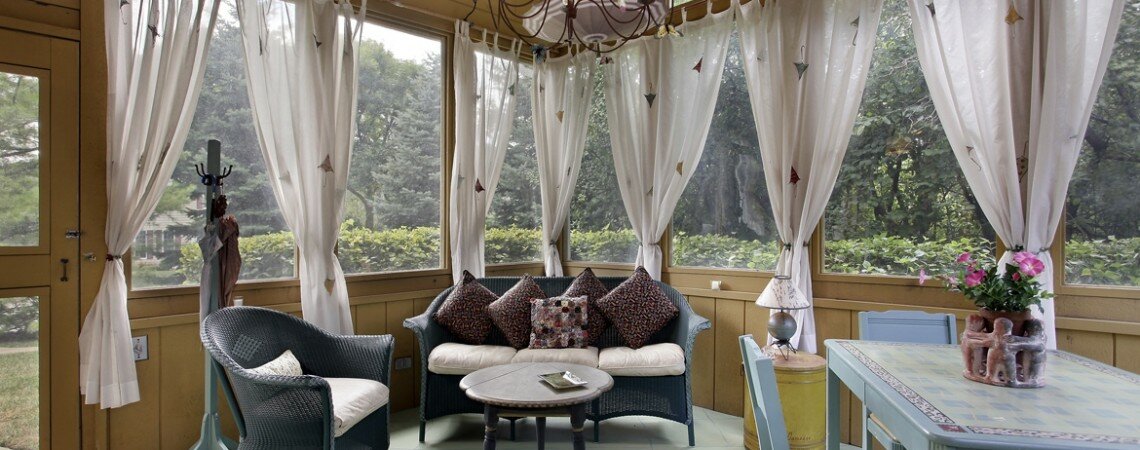 Шторы. Беседка